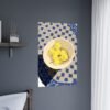 matte poster — mediterranean tile still life with lemon bowl