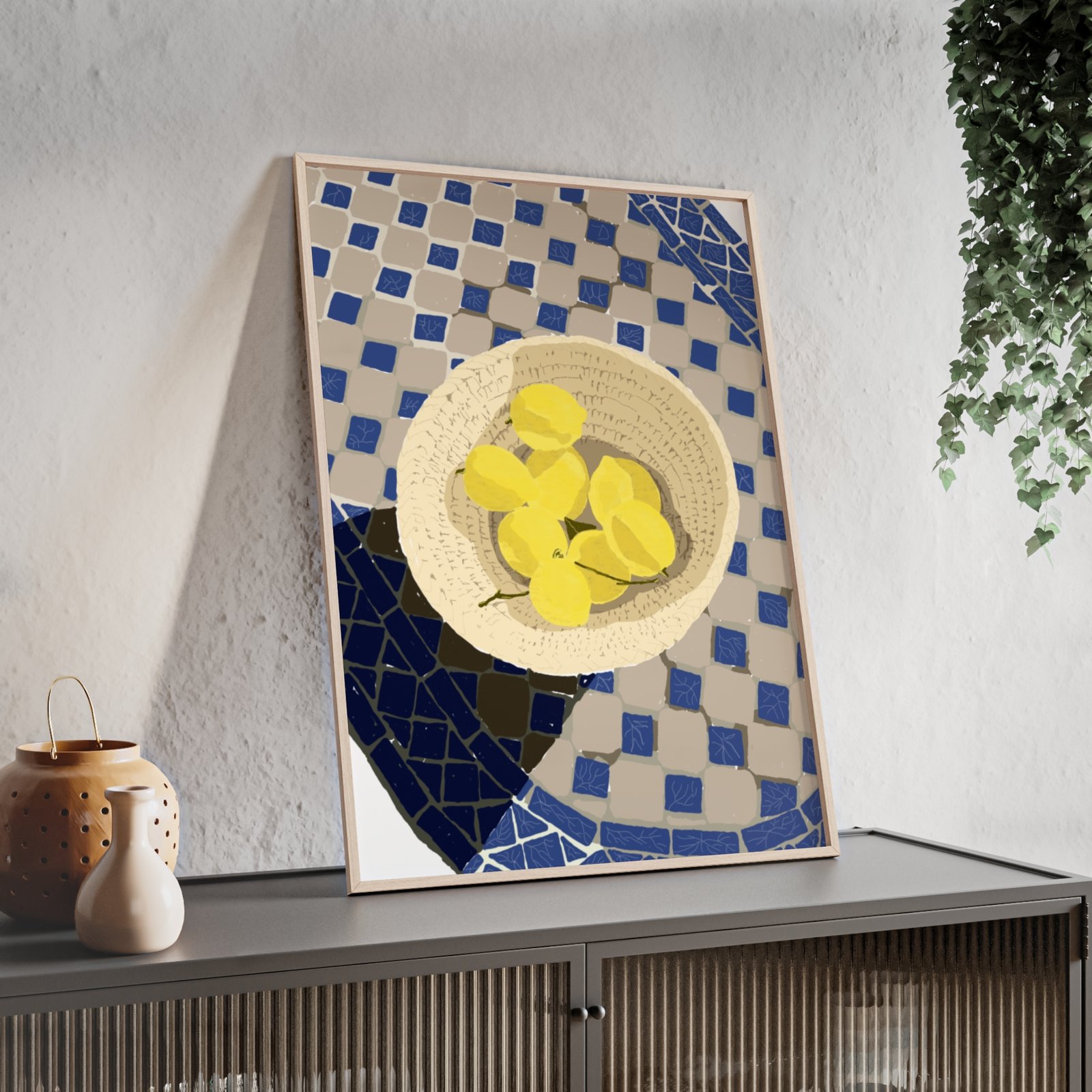 affiche soleil sur la terrasse