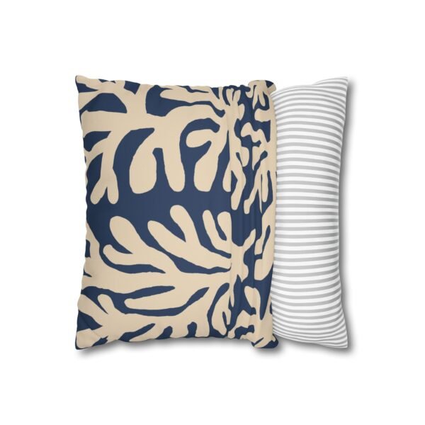 taie d’oreiller imitation daim – motif marin corail