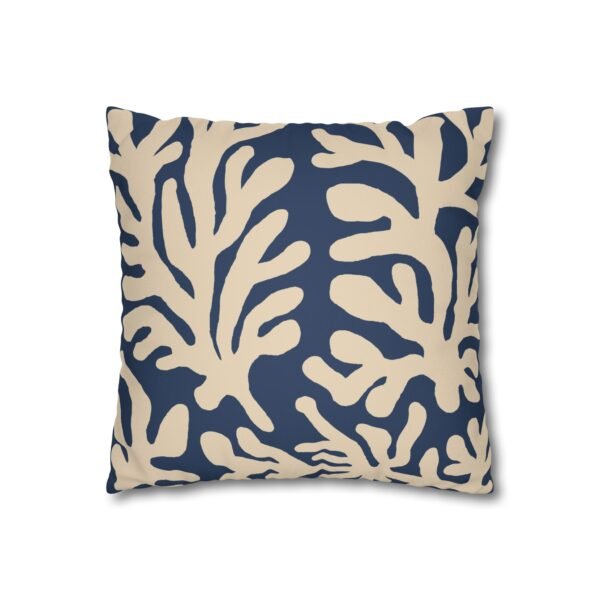 taie d’oreiller imitation daim – motif marin corail