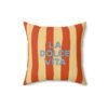 coussin “la dolce vita” – rayures sable & orange coussin “la dolce vita” – rayures sable & orange