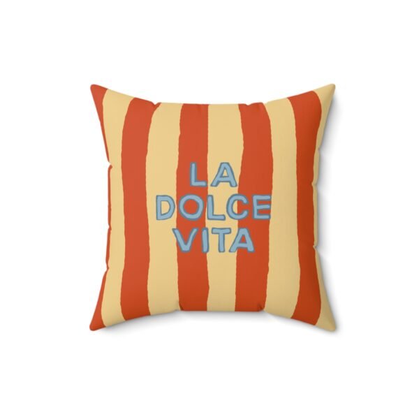 coussin “la dolce vita” – rayures sable & orange coussin “la dolce vita” – rayures sable & orange