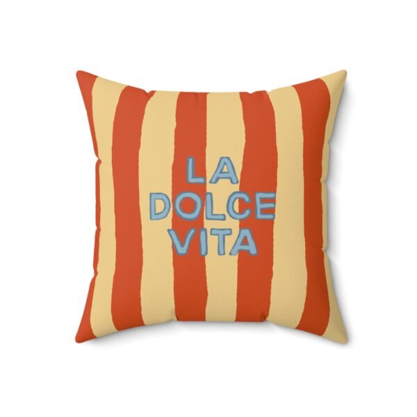 coussin “la dolce vita” – rayures sable & orange coussin “la dolce vita” – rayures sable & orange