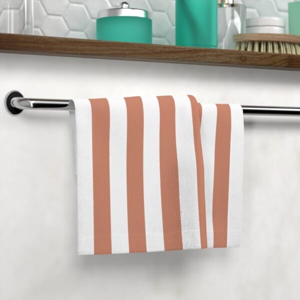 serviette visage rayures rouge – méditerranée