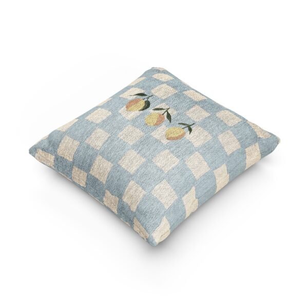 oreiller tissé “citrons de méditerranée” – 43 x 46 cm