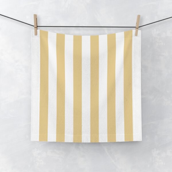 serviette visage rayures jaune – méditerranée