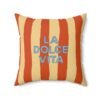 coussin “la dolce vita” – rayures sable & orange coussin “la dolce vita” – rayures sable & orange