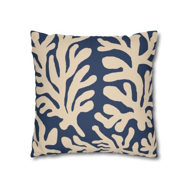 taie d’oreiller imitation daim – motif marin corail