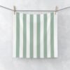 serviette visage rayures vert – méditerranée