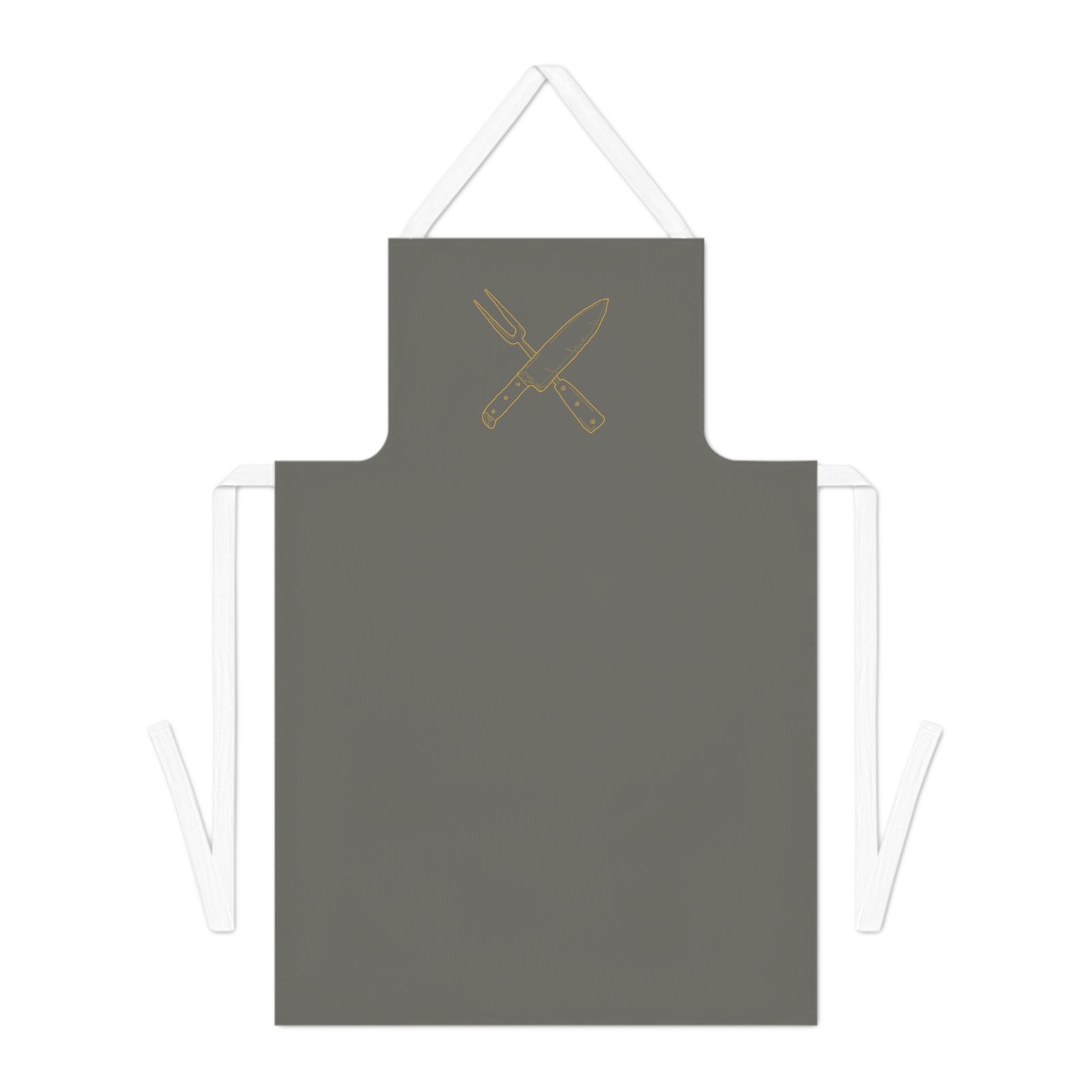 tablier cuisine – couteau & pique croisés jaune or tablier cuisine – couteau & pique croisés jaune or