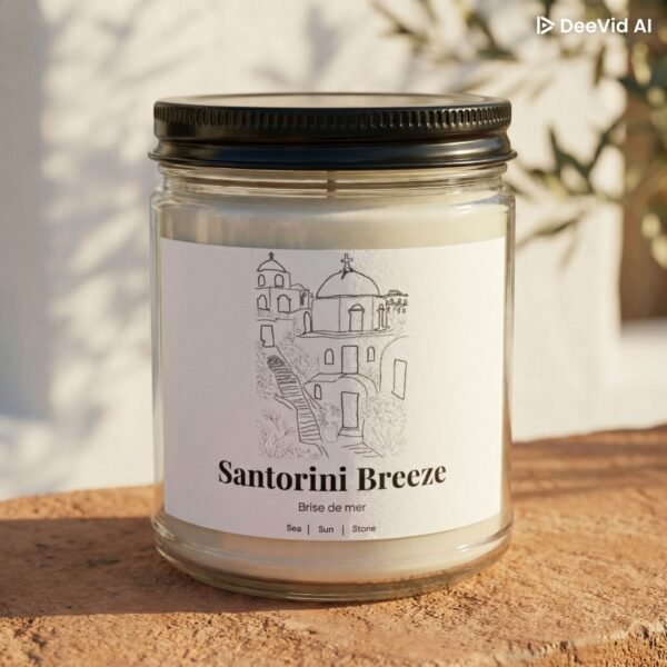 bougie santorini breeze — voyage au cœur de la méditerranée — parfum brise de mer